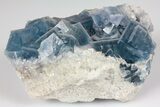 Stormy-Day Blue, Cubic Fluorite with Phantoms - Sicily, Italy #183794-2